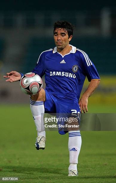 Chelsea player Deco passes the ball during the Macau International Football challenge between Chelsea and Chengdu Blades FC at Macau stadium on July...