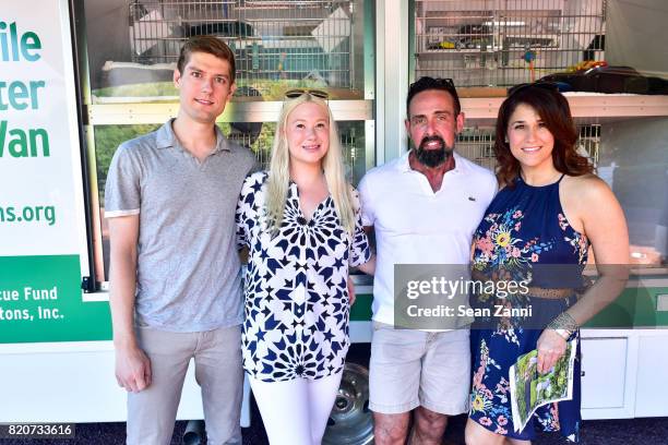 Ryan Hoffman, Isabelle Trapnell Marino, Juan Carlos Menendez, Catherine Philbin attend ARF in the Garden of Peter Marino at a Private Residence on...