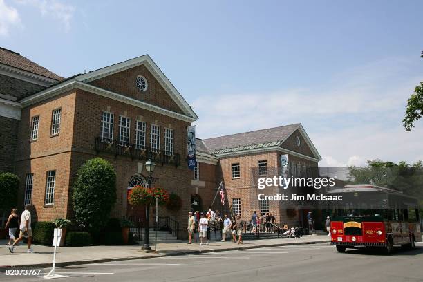 The National Baseball Hall of Fame and Museum is seen during the Baseball Hall of Fame weekend on July 26, 2008 in Cooperstown, New York.