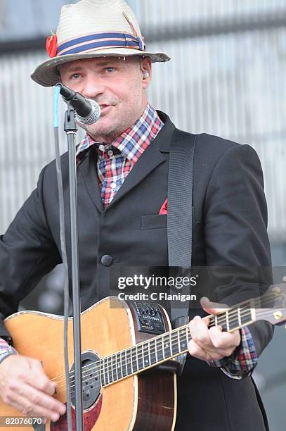 Vocalist Gordon Downie of The Tragically Hip performs on day two of the 2008 Pemberton Music Festival on July 26, 2008 in Pemberton, British...
