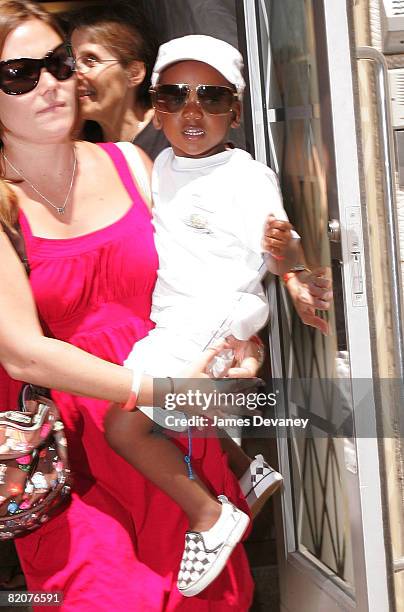 David Banda visits the Kabbalah Center in Manhattan on July 26, 2008 in New York City.