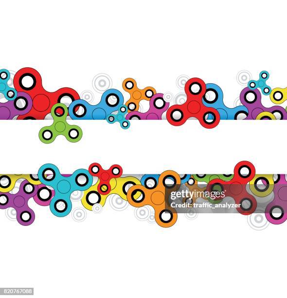 fidget spinners - failed invention stock illustrations