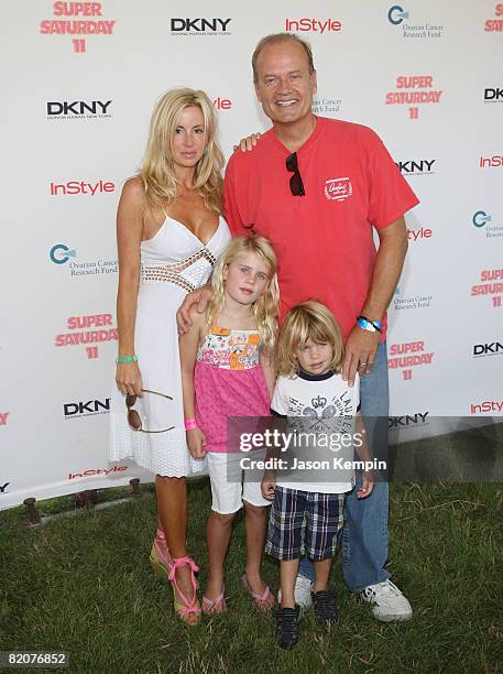 Camille Grammer, Kelsey Grammer and children attend the Donna Karan, Charla Lawhon and InStyle Magazine Present Super Saturday 11 for Ovarian Cancer...