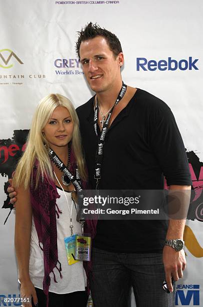Actress, Elisha Cuthbert and Calgary Flames' defenseman Dion Phaneuf visit The Artist Sanctuary presented by Sirius Satellite Radio - Produced by...