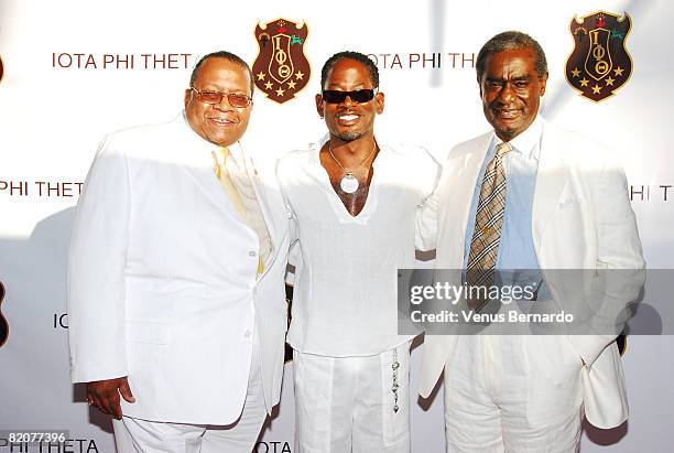 Desi Arnez Hines II attends the Iota Phi Theta Fraternity, Inc. "White Linen VIP Party" at Warner City Marriott on July 25, 2008 in Woodland Hills,...