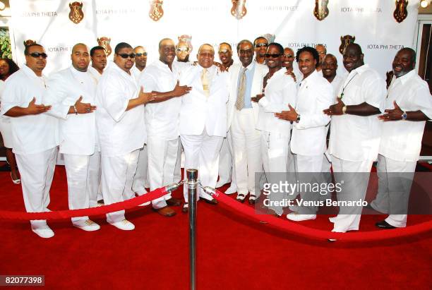 Desi Arnez Hines II attends the Iota Phi Theta Fraternity, Inc. "White Linen VIP Party" at Warner City Marriott on July 25, 2008 in Woodland Hills,...