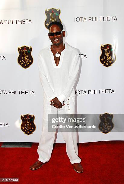 Desi Arnez Hines II attends the Iota Phi Theta Fraternity, Inc. "White Linen VIP Party" at Warner City Marriott on July 25, 2008 in Woodland Hills,...