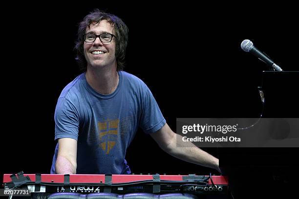 Ben Folds performs during Fuji Rock Festival at Naeba Ski Resort on July 27, 2008 in Yuzawa, Niigata, Japan.