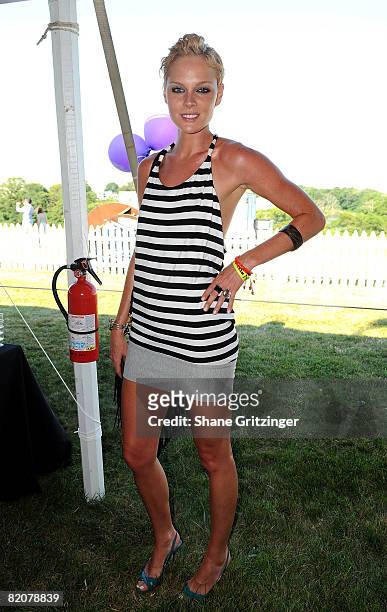 Model Kate Nauta attends Kids Day at the 2008 Mercedes-Benz Bridgehampton Polo Challenge at the Blue Star Jets Field at the Bridgehampton Polo Club...