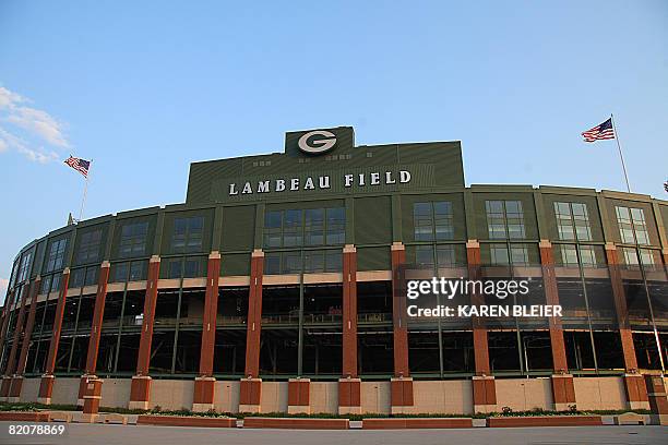 This July 26, 2008 photo shows Lambeau Field, home to the NFL's Green Bay Packers, in Green Bay, WI. Quarterback Brett Favre has yet to report to...