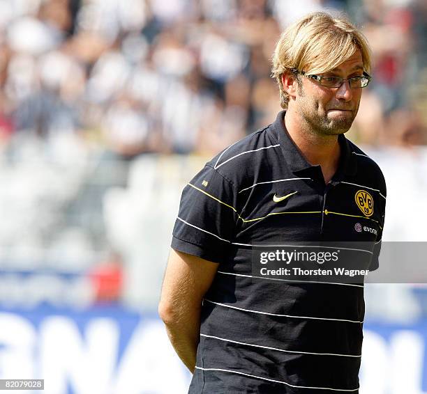 Juergen Klopp, head coach of Borussia Dortmund gestures during the Pre Season international friendly match between Borussia Dortmund and Juventus...