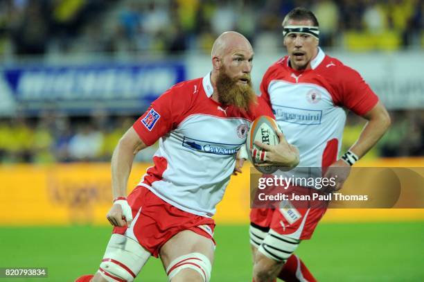 Erik LUND / Imanol HARINORDOQUY - - Clermont Auvergne / Biarritz - Barrages Top 14 Rugby,