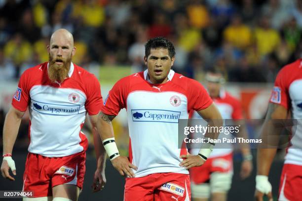 Erik LUND / Rafael LAKAFIA - - Clermont Auvergne / Biarritz - Barrages Top 14 Rugby,