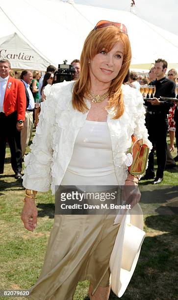 Stephanie Powers attends the annual Cartier International Polo Day, at the Cartier Marquee in Great Windsor Park on July 27, 2008 in Windsor, England.