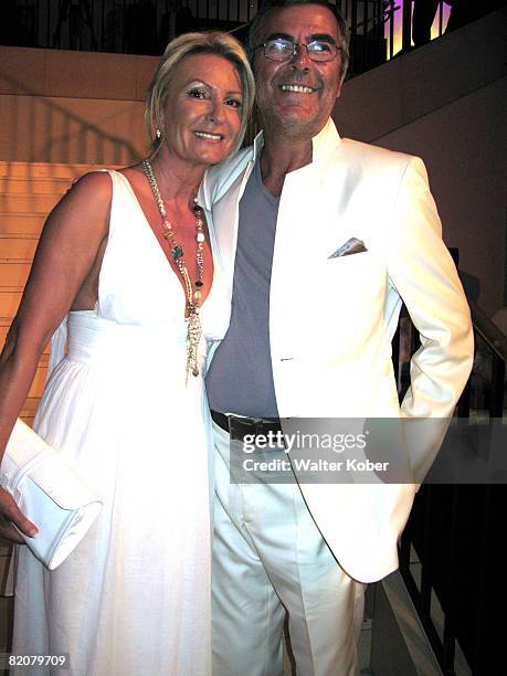 Host Sabine Christiansen and her husband Norbert Medus attend the wedding celebrations of Udo Walz and his partner Carsten Thamm at the China Club on...