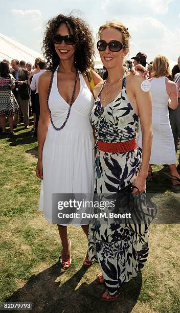 Jeanette Calliva and Sarah Woodhead attend the annual Cartier International Polo Day, at the Cartier Marquee in Great Windsor Park on July 27, 2008...