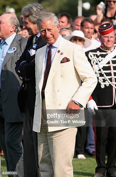 Prince Charles, Prince of Wales poses while attending the Cartier International Polo 2008 on 27 July, 2008 at Guards Polo Club in Windsor, England