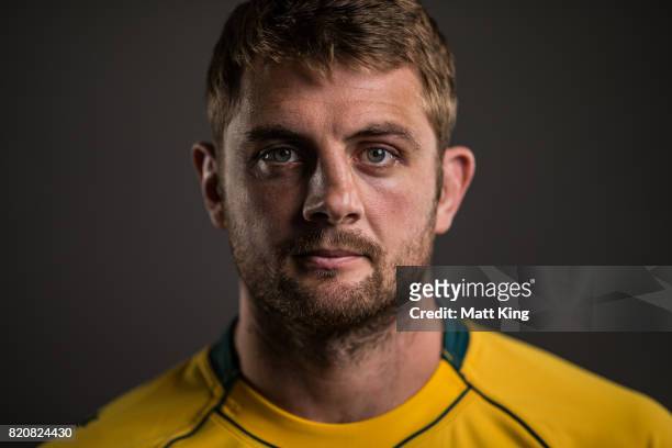 Dean Mumm poses for a headshot during the Australian Wallabies Player Camp at the AIS on April 11, 2017 in Canberra, Australia.