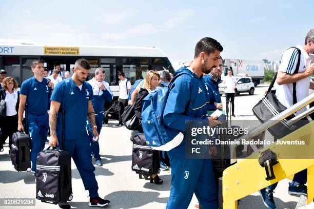 Juventus bus on July 20, 2017 in Turin, Italy.