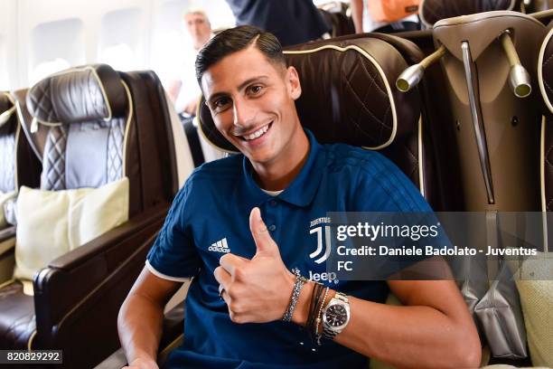 Juventus bus on July 20, 2017 in Turin, Italy.