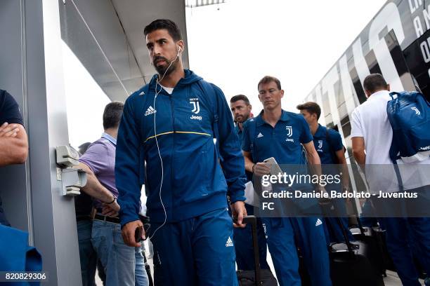 Juventus bus on July 20, 2017 in Turin, Italy.