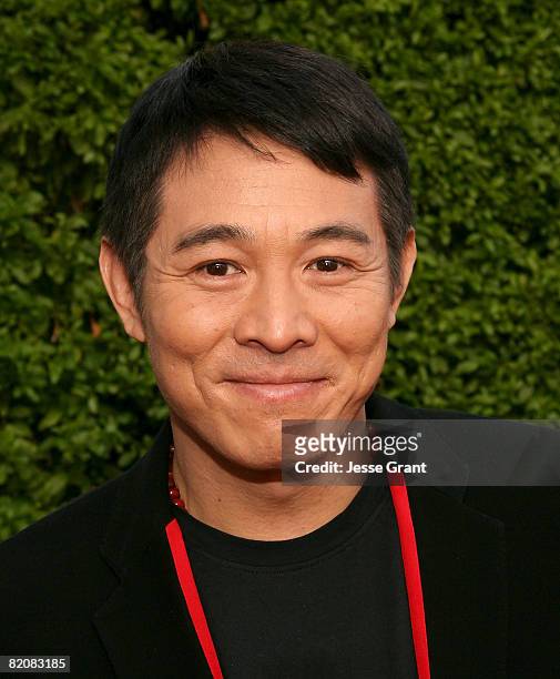 Actor Jet Li arrives at the American premiere of "The Mummy: Tomb Of The Dragon Emperor at the Gibson Amphitheatre on July 26, 2008 in Universal...