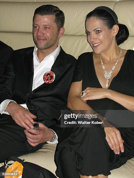 Carsten Thamm and actress Bettina Zimmermann attend the wedding celebrations of his wedding with Udo Walz at the China Club on July 26, 2008 in...