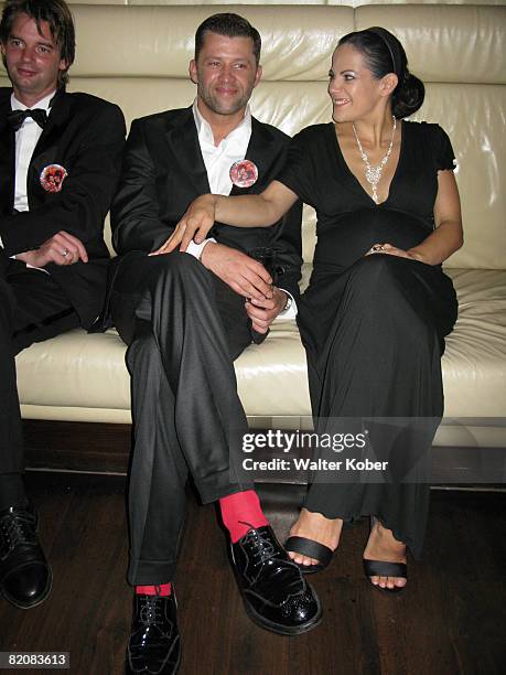 Carsten Thamm and actress Bettina Zimmermann attend the wedding celebrations of his wedding with Udo Walz at the China Club on July 26, 2008 in...