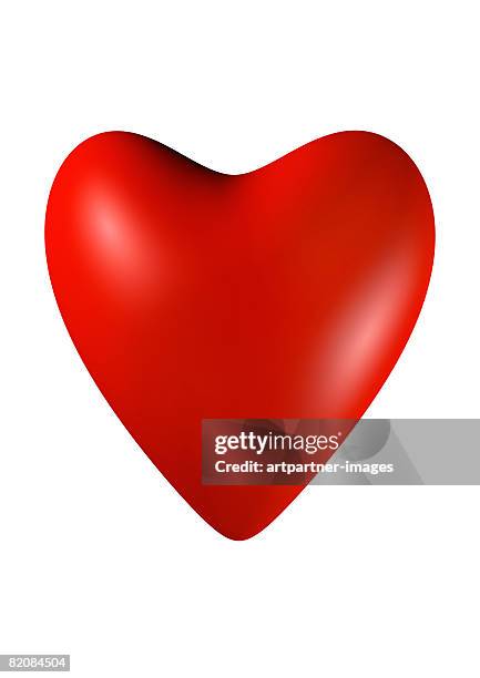 red heart - single object studio stock illustrations