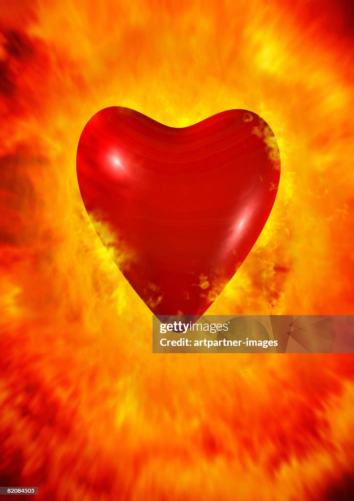 A burning heart