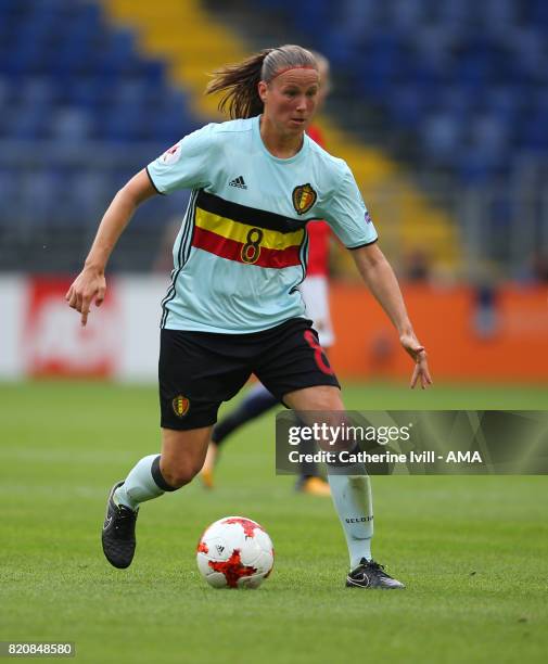 Lenie Onzia of Belgium Women during the UEFA Women's Euro 2017 match between Norway and Belgium at Rat Verlegh Stadion on July 20, 2017 in Breda,...