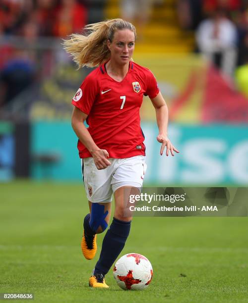 Ingrid Schjelderup of Norway Women during the UEFA Women's Euro 2017 match between Norway and Belgium at Rat Verlegh Stadion on July 20, 2017 in...