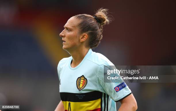 Maud Coutereels of Belgium Women during the UEFA Women's Euro 2017 match between Norway and Belgium at Rat Verlegh Stadion on July 20, 2017 in Breda,...