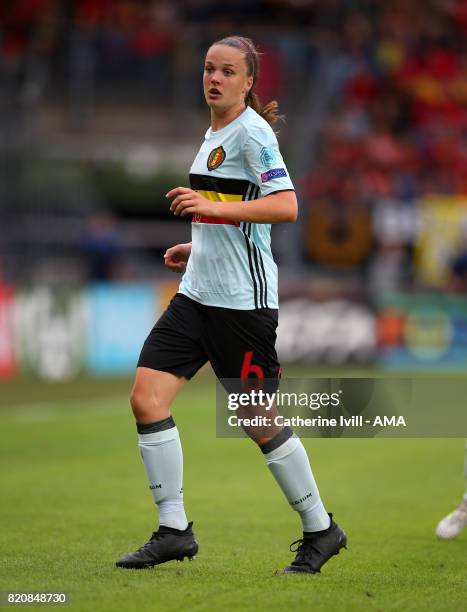 Tina Lea Caigny of Belgium Women during the UEFA Women's Euro 2017 match between Norway and Belgium at Rat Verlegh Stadion on July 20, 2017 in Breda,...