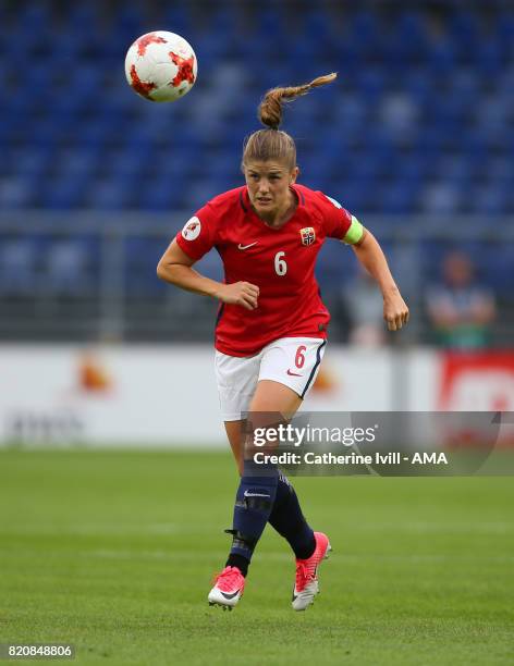 Maren Mjelde of Norway Women during the UEFA Women's Euro 2017 match between Norway and Belgium at Rat Verlegh Stadion on July 20, 2017 in Breda,...