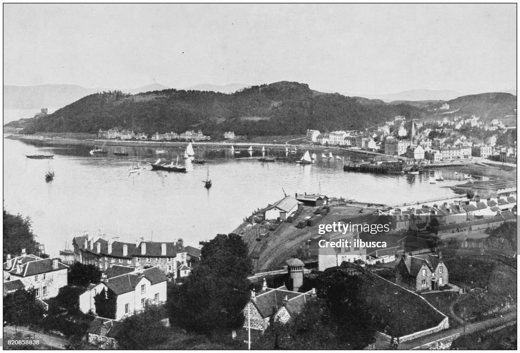 Antique photograph of seaside towns of Great Britain and Ireland: Oban