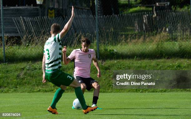 Gabriele Rolando of US Citta di Palermo in action during the Pre-Season Friendly match bewteen US Citta di Palermo and ND Ilirija at Sport Arena on...