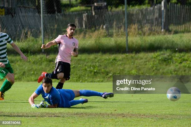 Igor Coronado of US Citta di Palermo scores his opening goal during the Pre-Season Friendly match bewteen US Citta di Palermo and ND Ilirija at Sport...