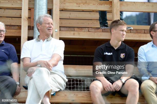 Maurizio Zamparini president of US Citta di Palermo and new player Murawski Radoslaw during the Pre-Season Friendly match bewteen US Citta di Palermo...