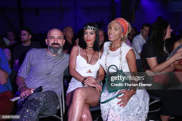 Zafer Demirkol, Gonul Pehlivan and Julia Prillwitz attend the 3D Fashion Presented By Lexus/Voxelworld show during Platform Fashion July 2017 at...