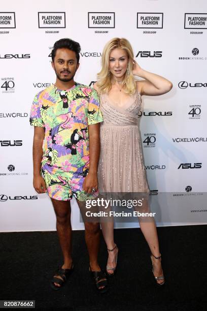 Ravi Walia and Nina Ensmann attends the 3D Fashion Presented By Lexus/Voxelworld show during Platform Fashion July 2017 at Areal Boehler on July 22,...