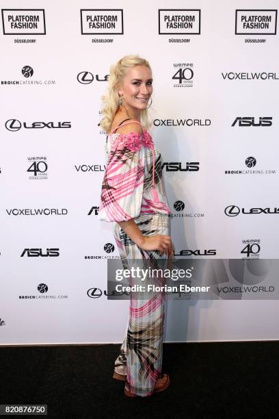 Nina Bauer attends the 3D Fashion Presented By Lexus/Voxelworld show during Platform Fashion July 2017 at Areal Boehler on July 22, 2017 in...