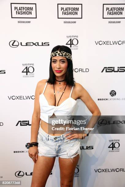 Gonul Pehlivan attends the 3D Fashion Presented By Lexus/Voxelworld show during Platform Fashion July 2017 at Areal Boehler on July 22, 2017 in...