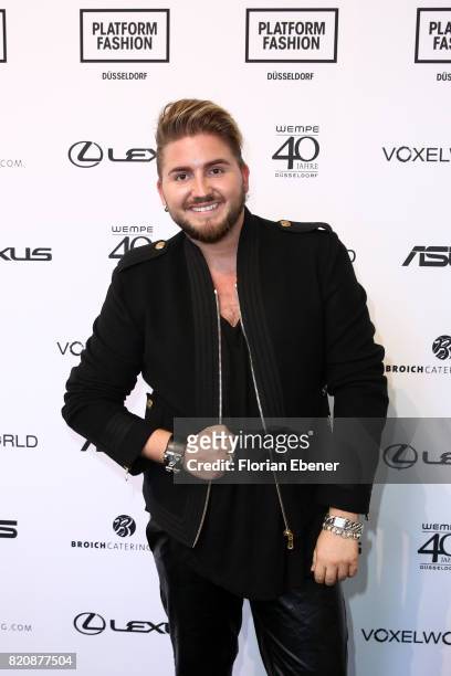 Justus Toussis attends the 3D Fashion Presented By Lexus/Voxelworld show during Platform Fashion July 2017 at Areal Boehler on July 22, 2017 in...