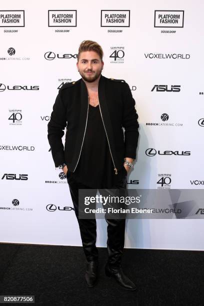 Justus Toussis attends the 3D Fashion Presented By Lexus/Voxelworld show during Platform Fashion July 2017 at Areal Boehler on July 22, 2017 in...