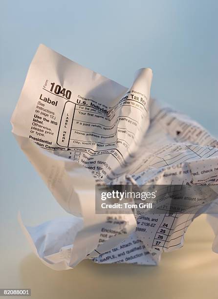 Crumpled Form Crumpled Tax Form Photos and Premium High Res Pictures - Getty Images
