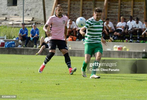 Michel Morganella of US Citta di Palermo in action during the Pre-Season Friendly match bewteen US Citta di Palermo and ND Ilirija at Sport Arena on...