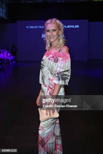 Nina Bauer attends the 3D Fashion Presented By Lexus/Voxelworld show during Platform Fashion July 2017 at Areal Boehler on July 22, 2017 in...