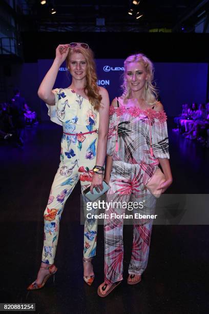 Veit Alex and Nina Bauer attend the 3D Fashion Presented By Lexus/Voxelworld show during Platform Fashion July 2017 at Areal Boehler on July 22, 2017...