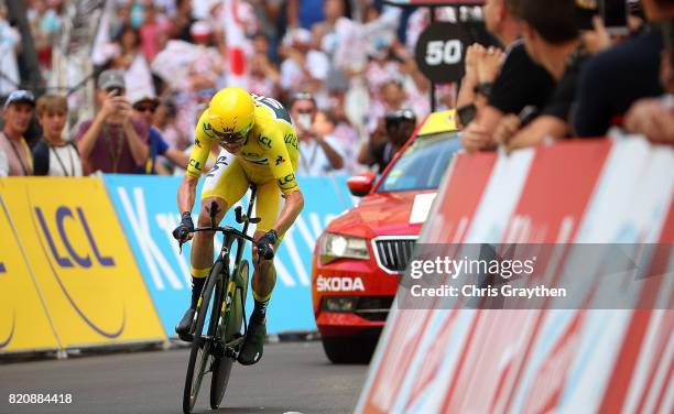 Chris Froome of Great Britain and Team Sky in action during stage twenty of Le Tour de France 2017 on July 22, 2017 in Marseille, France.